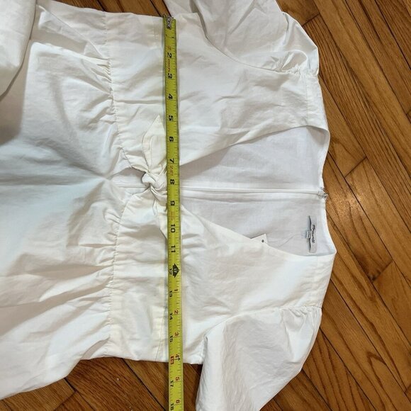 Madewell NWT Tie-Front Mini Dress in White Size 0 - Picture 10 of 10